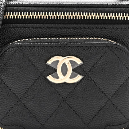 Chanel Caviar Quilted Top Handle Pocket Vanity Case Black 8 of 11