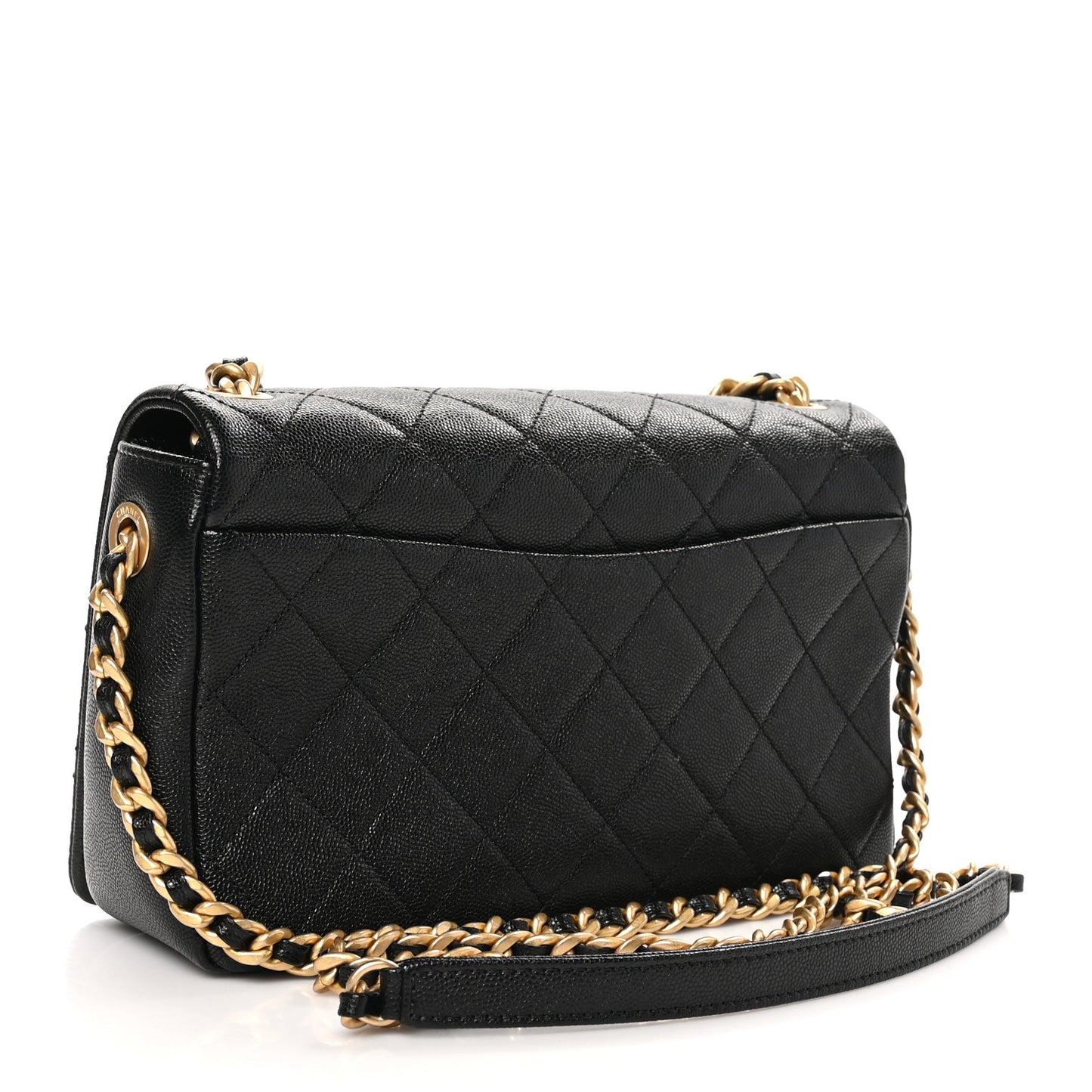 Caviar Quilted Medium Fashion Therapy Flap Bag Black
