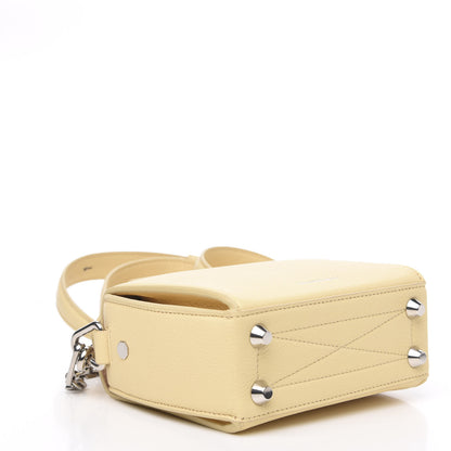 Alexander McQueen Silky Amish Grain Calfskin Box Shoulder Bag 16 Lemon Yellow 3 of 8