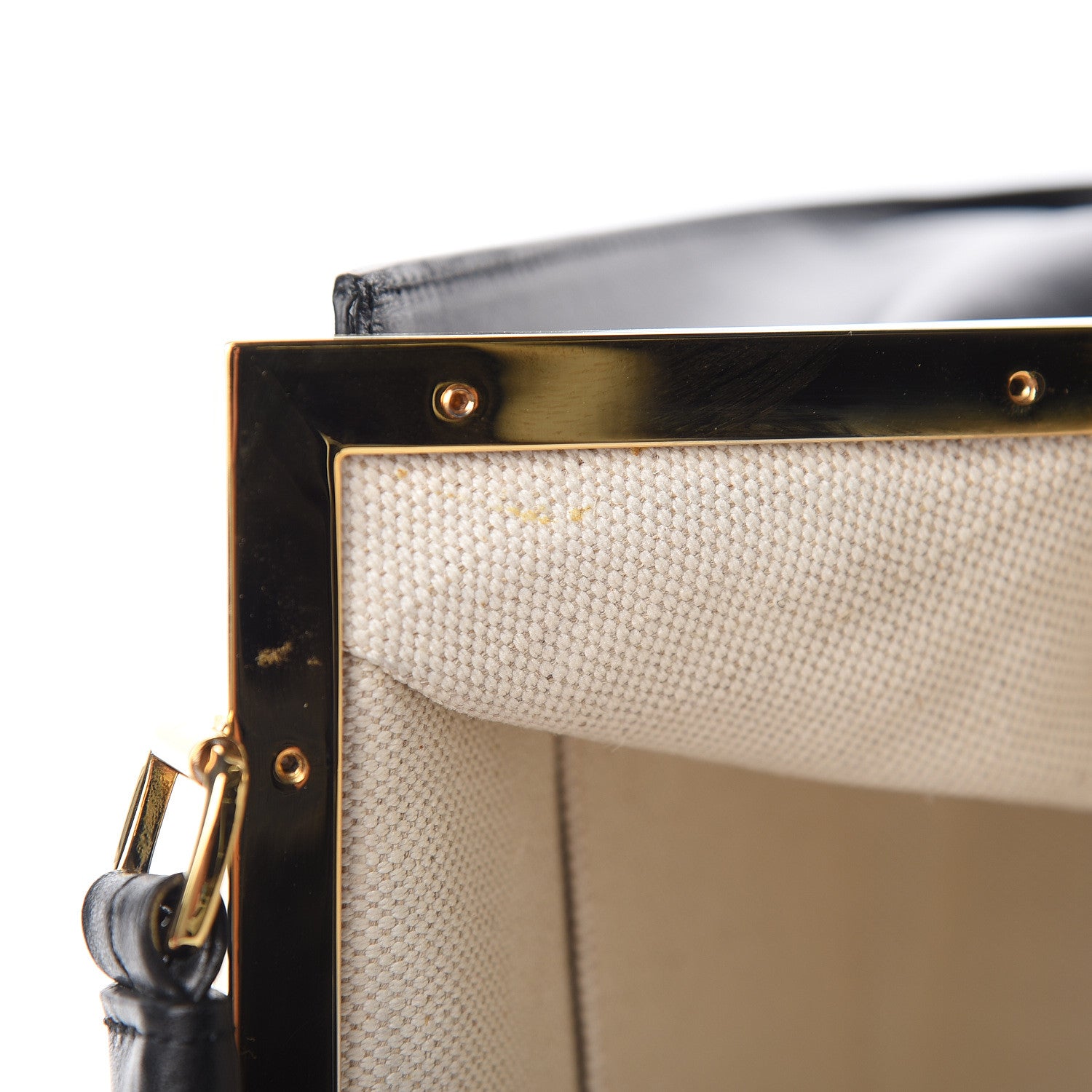 Mansur Gavriel Vegetable Tanned Calfskin Elegant Top Handle Bag Black 15 of 16