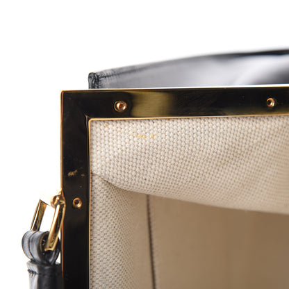 Mansur Gavriel Vegetable Tanned Calfskin Elegant Top Handle Bag Black 15 of 16