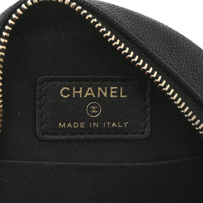 Chanel Caviar Quilted Round Filigree Crossbody Black 6 of 11