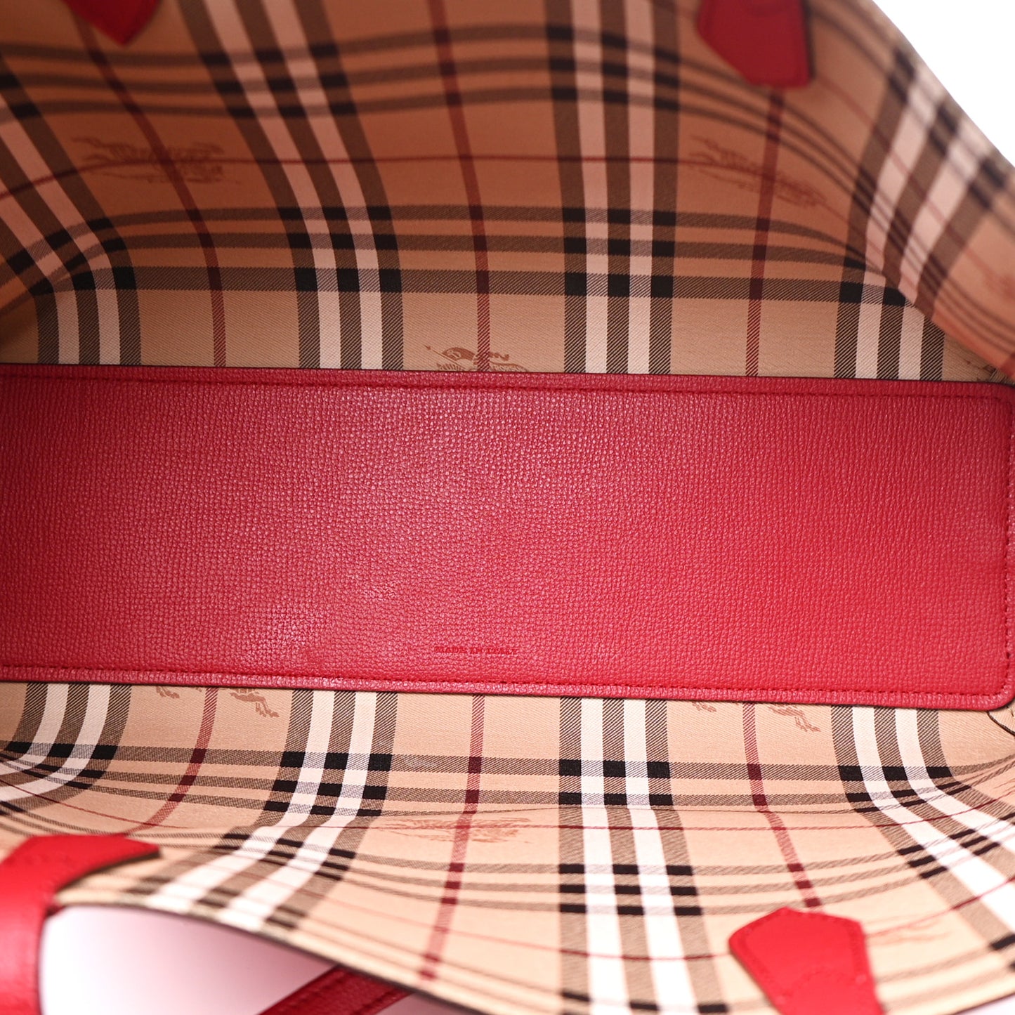 Haymarket Check Medium Reversible Tote Poppy Red