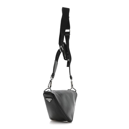 Prada Grace Lux Triangle Shoulder Bag Black 3 of 11
