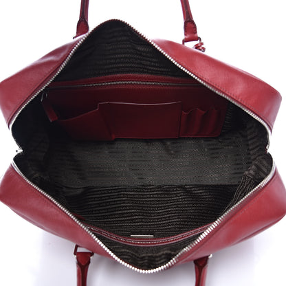 Prada Saffiano Travel Briefcase Rubino 5 of 10