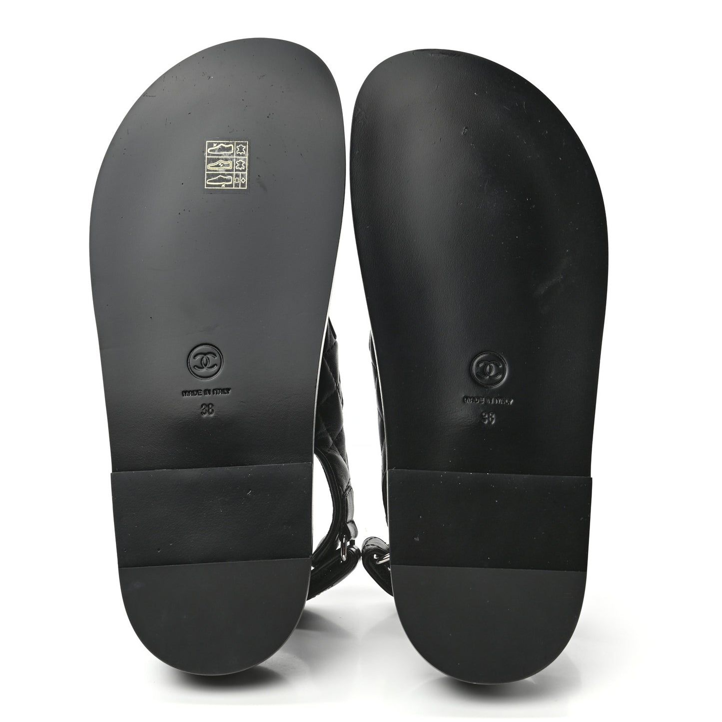 Lambskin Velcro Dad Sandals 38 Black