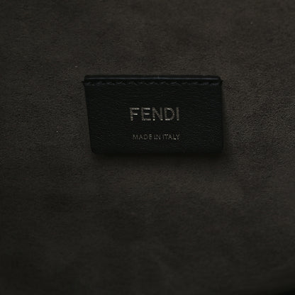 Fendi Vitello Century Wicker FF Embossed Large Runaway Shopper Tote Tobacco Black 6 of 12