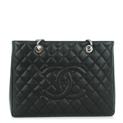 Chanel Caviar Quilted Grand Shopping Tote GST Black 1 of 7