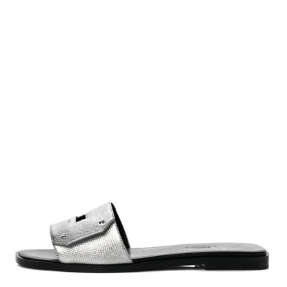 Hermes Epsom View Sandals 36 Argent 1 of 17