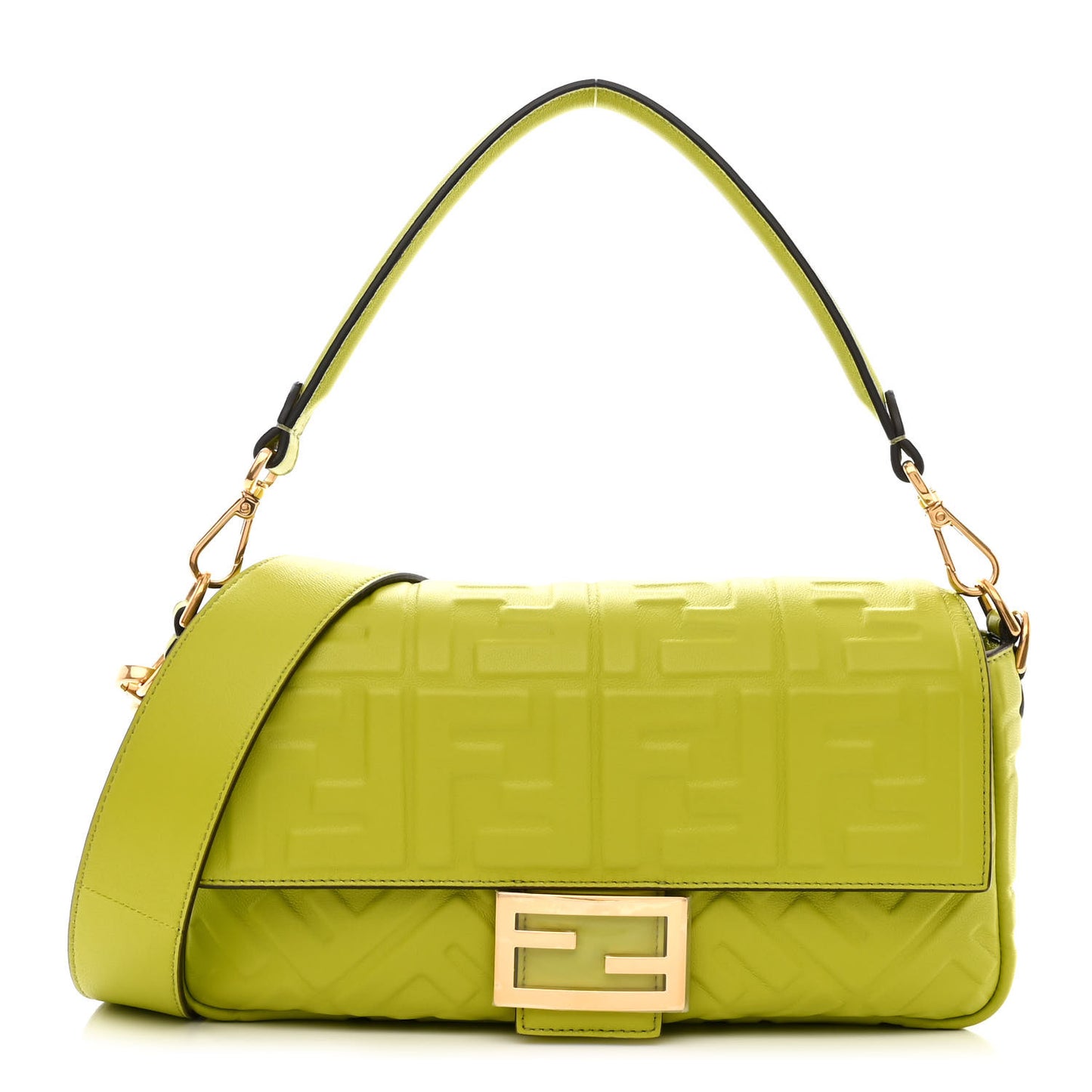 Nappa FF 1974 Embossed Baguette Wasabi