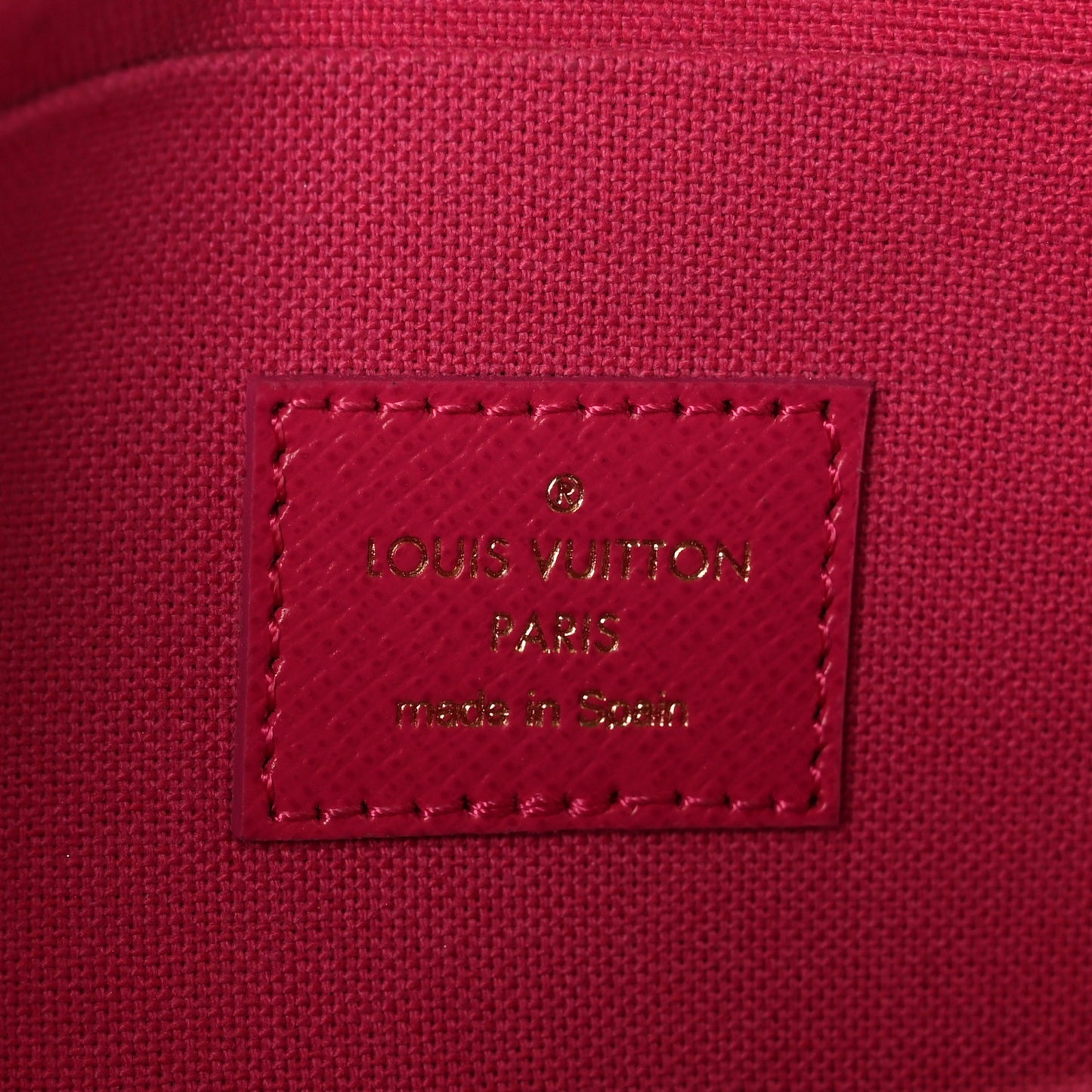 Damier Azur Studded Pochette Felicie Chain Wallet Fuchsia