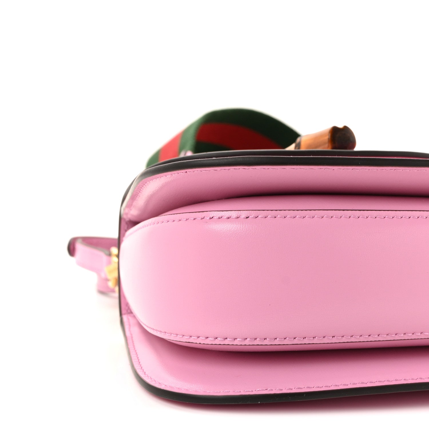 Gucci Boarded Dyana Lux Calfskin Web Mini Bamboo 1947 Top Handle Bag Nice Pink 8 of 9