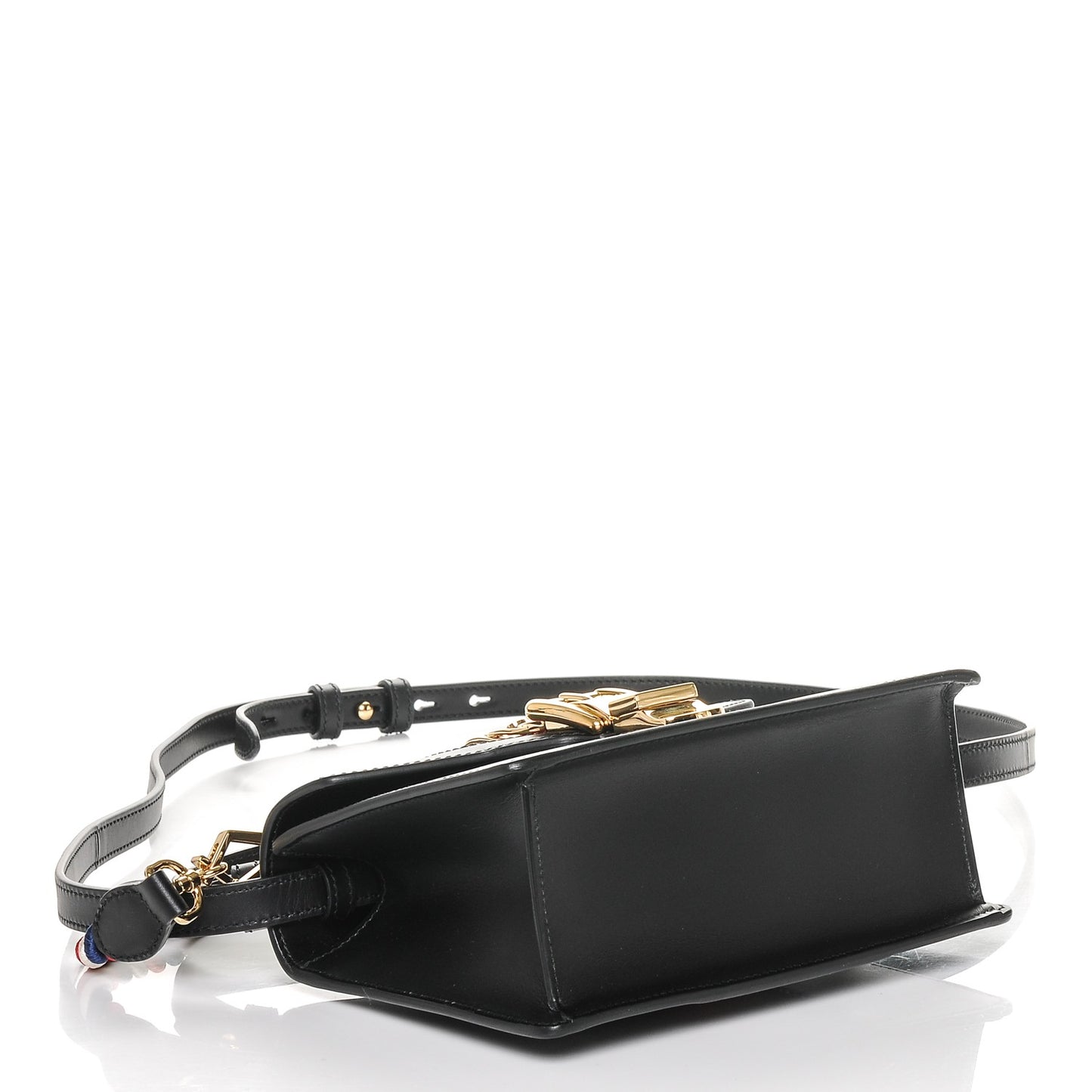 Calfskin Mini Sylvie Top Handle Bag Black