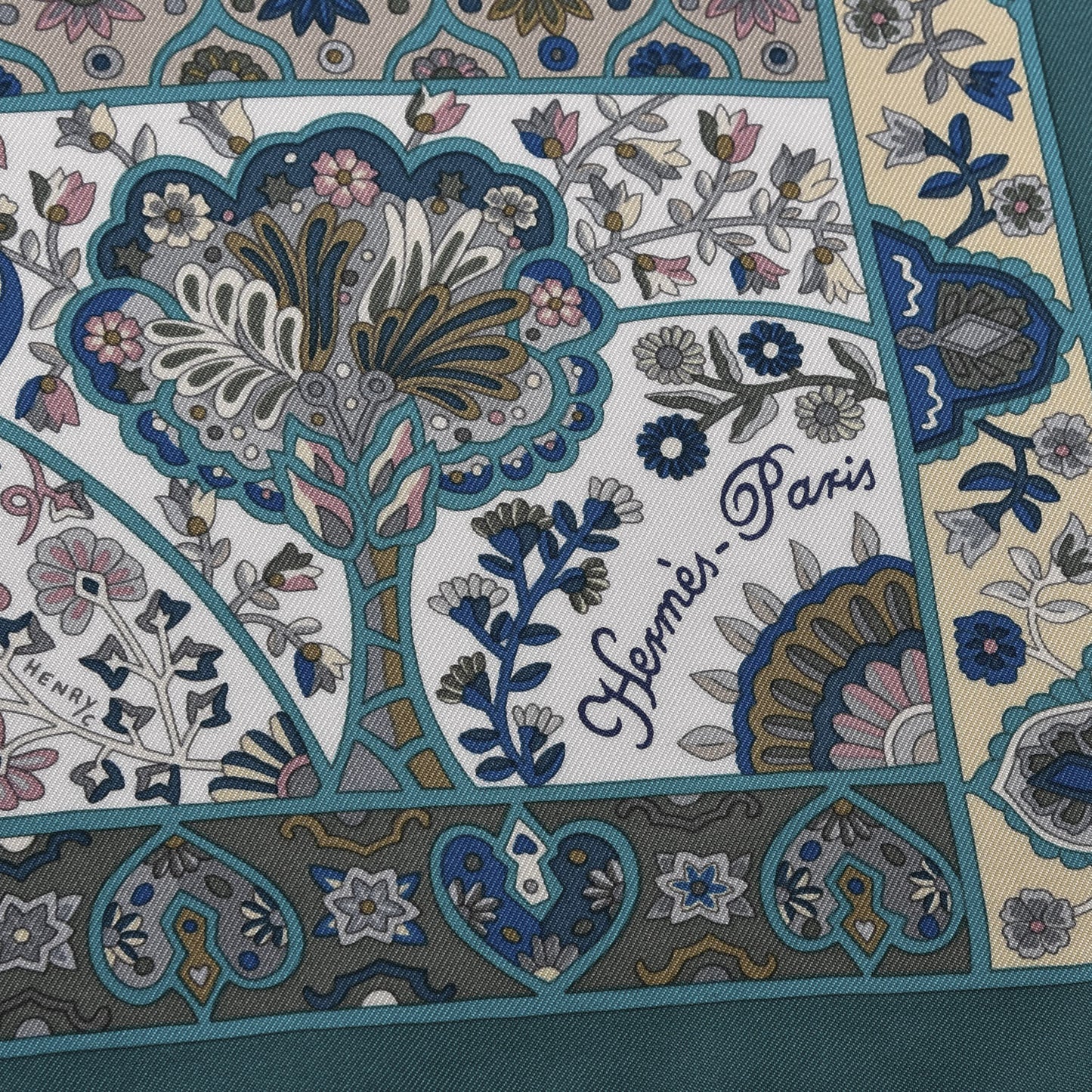 Silk Au Pays Des Oiseaux Fleurs Scarf 90