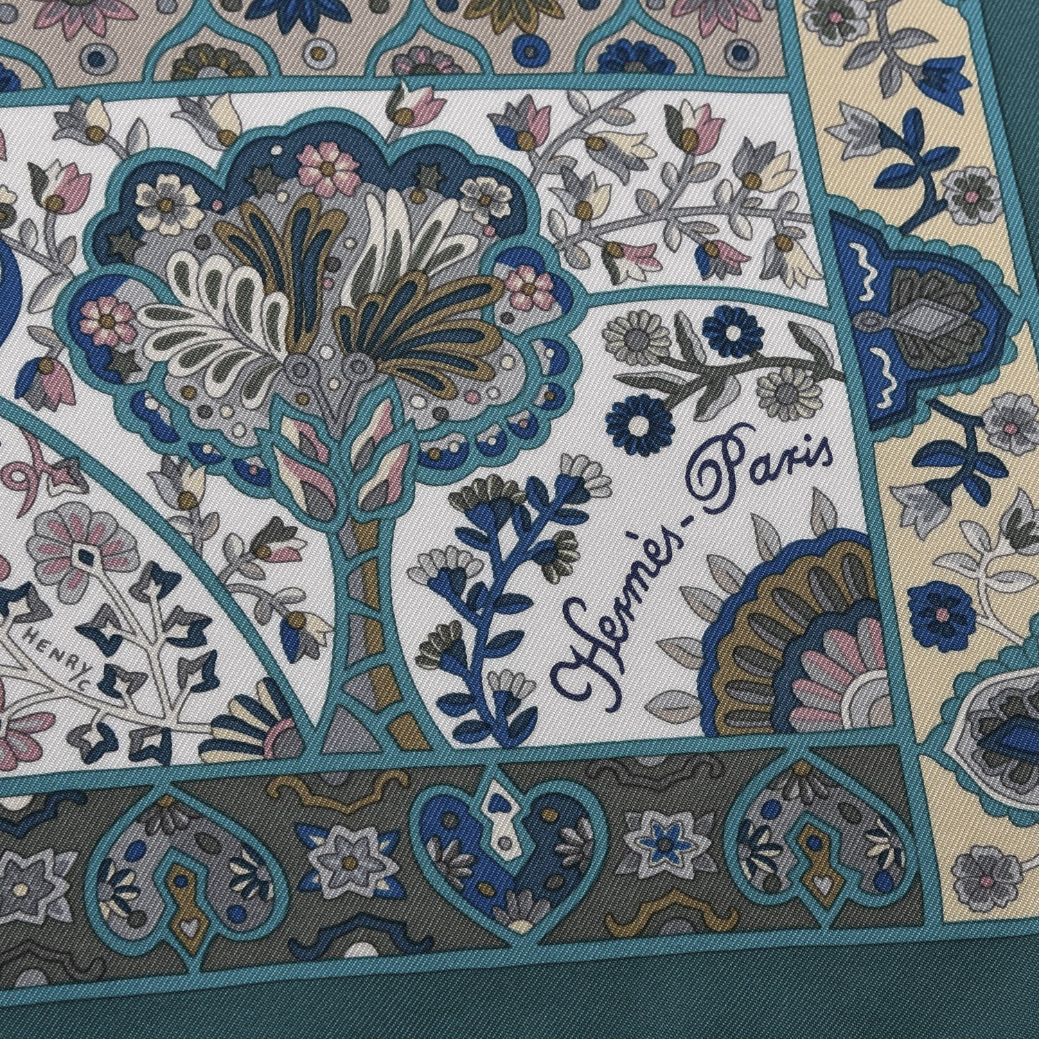 Hermes Silk Au Pays Des Oiseaux Fleurs Scarf 90 3 of 4