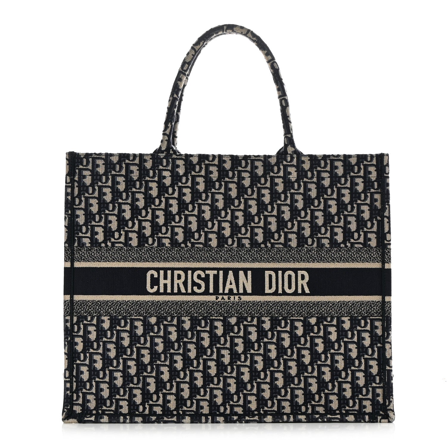 Christian Dior Oblique Large Book Tote Blue Multicolor 1 of 10