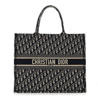 Christian Dior Oblique Large Book Tote Blue Multicolor 1 of 10