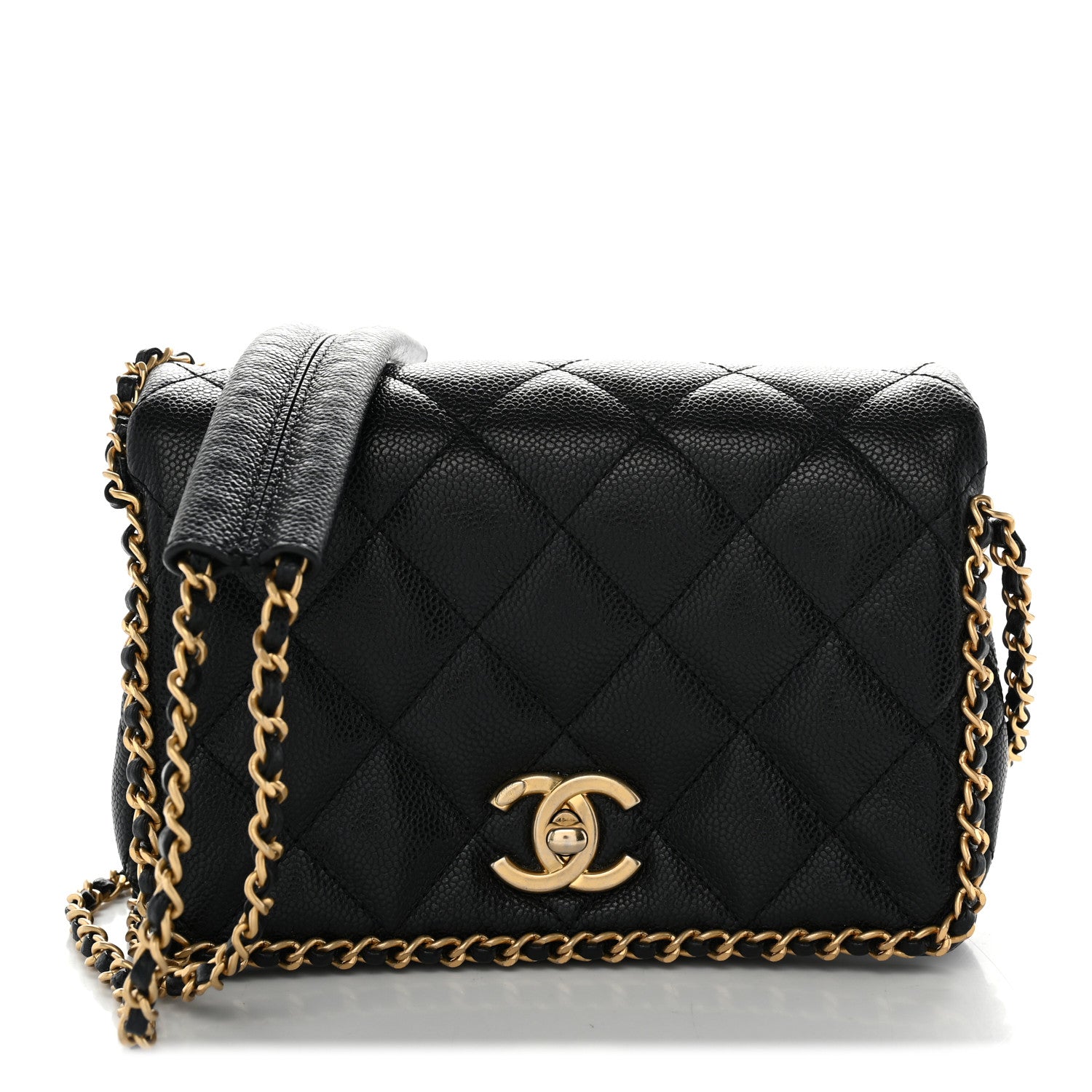 Chanel Caviar Quilted Mini Never Ending Chain Flap Black 1 of 11
