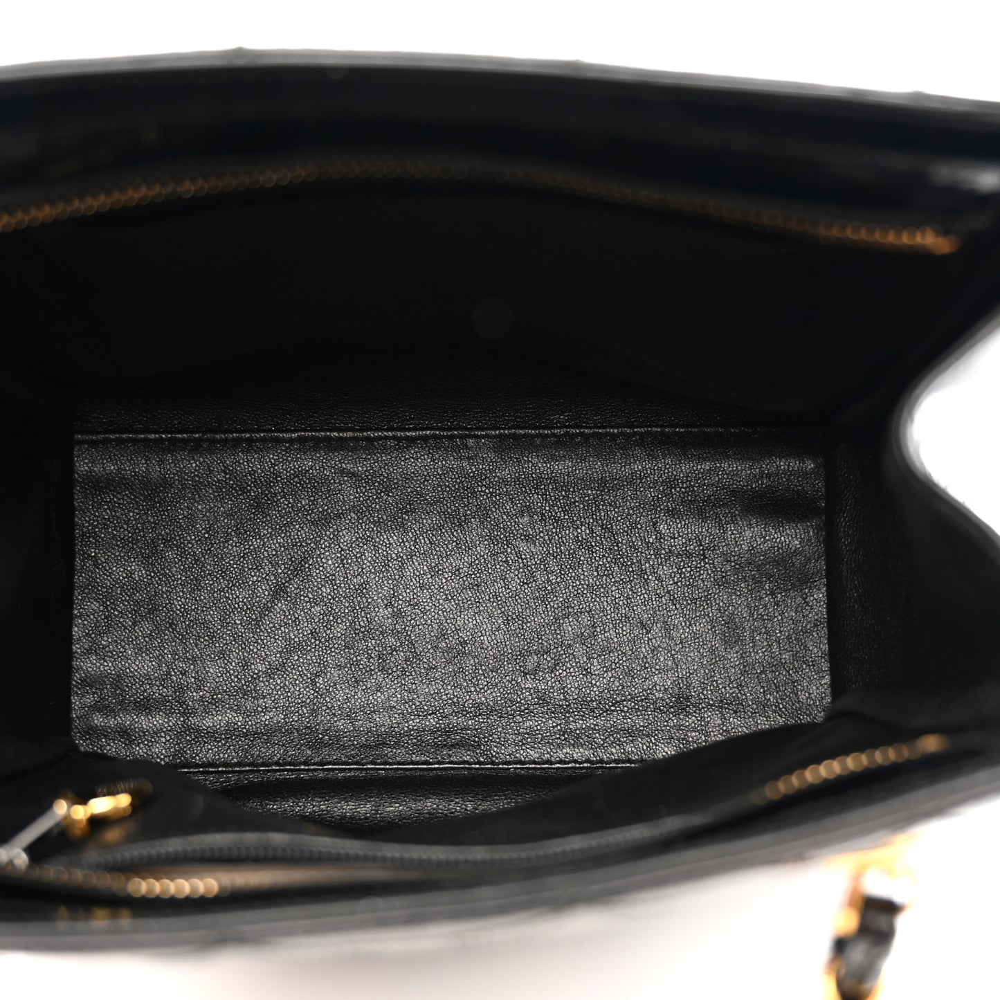 Patent Quilted CC Shoulder Bag Black