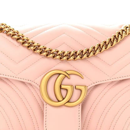 Gucci Calfskin Matelasse Small GG Marmont Shoulder Bag Perfect Pink 8 of 10