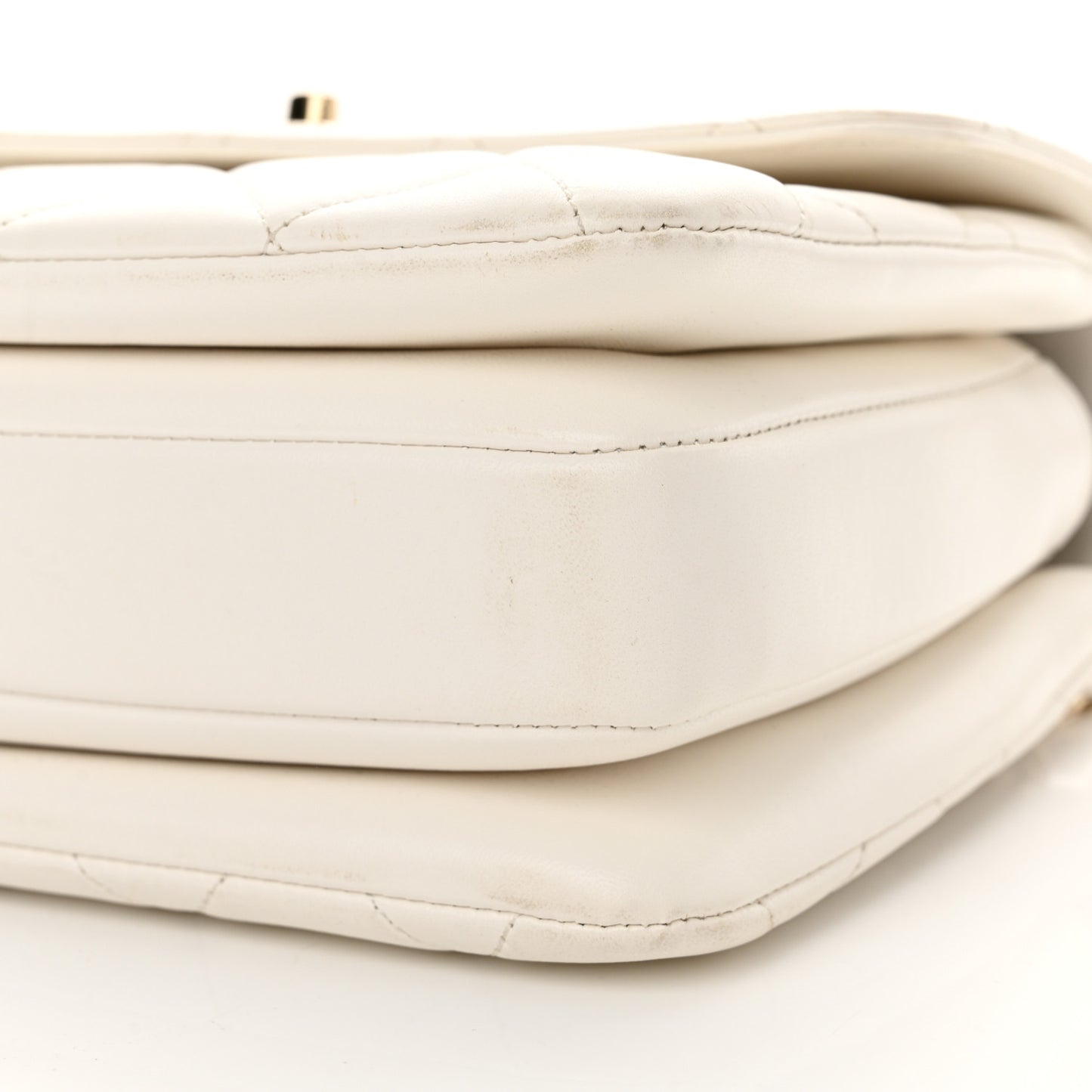 Lambskin Quilted Small Trendy CC Dual Handle Flap Bag White