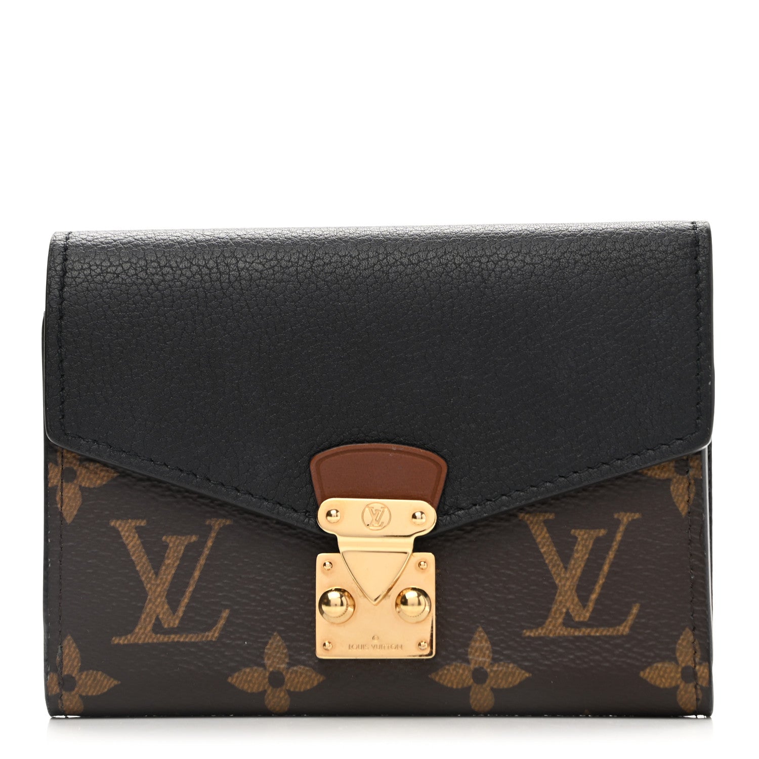 Louis Vuitton Monogram Pallas Compact Wallet NM Black 1 of 9