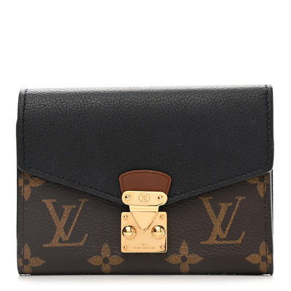 Louis Vuitton Monogram Pallas Compact Wallet NM Black 1 of 9