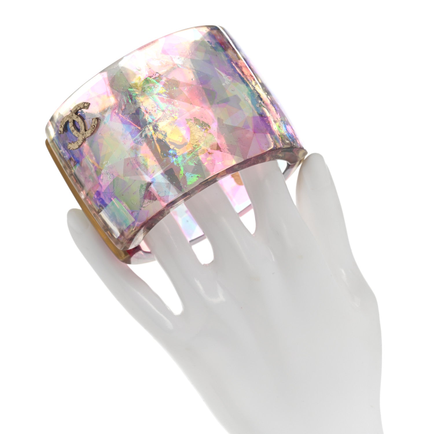 Chanel Lucite Gripoix CC Cuff Multicolor 2 of 5