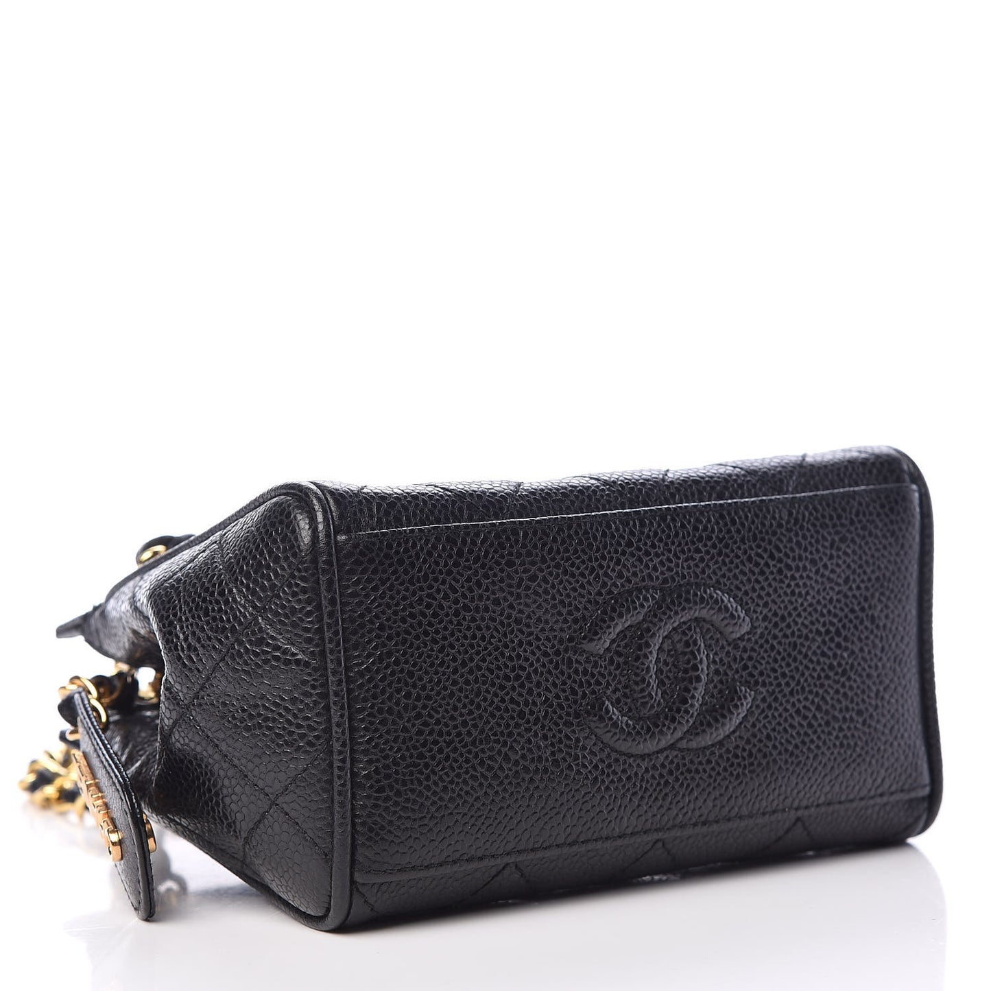 Caviar Quilted Shoulder Bag Black