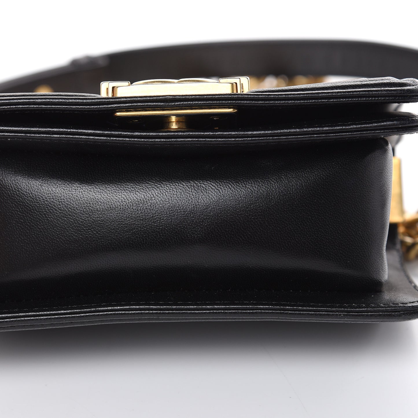 Lambskin Quilted Mini Boy Flap Black