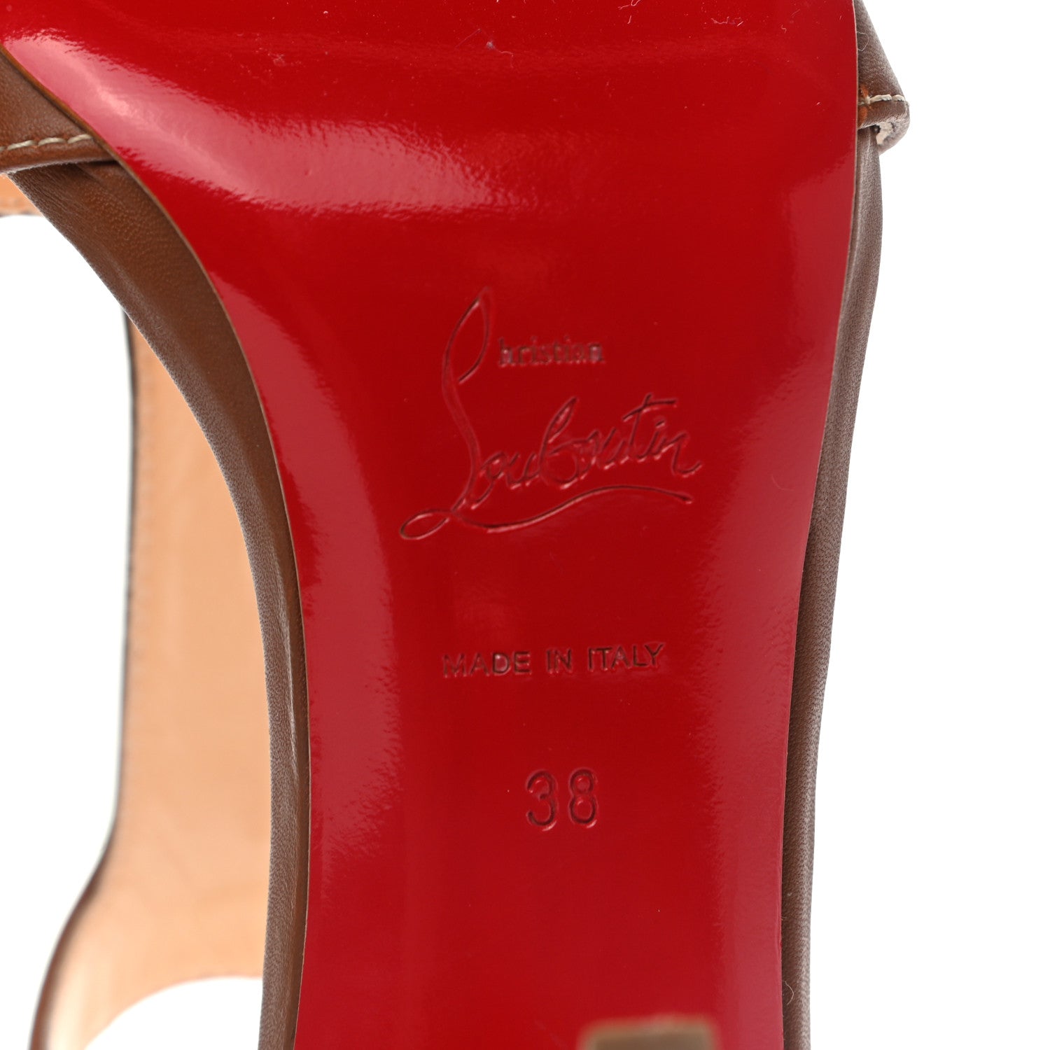 Christian Louboutin Calfskin In My City 100 Pumps 38 Cognac 6 of 8