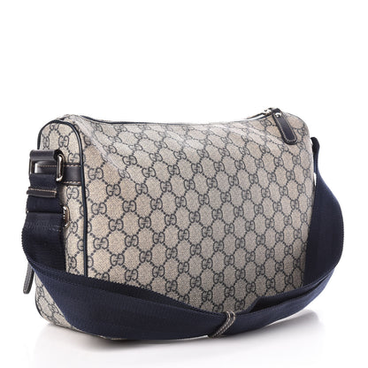 Gucci GG Plus Monogram Front Pocket Messenger Navy 3 of 10
