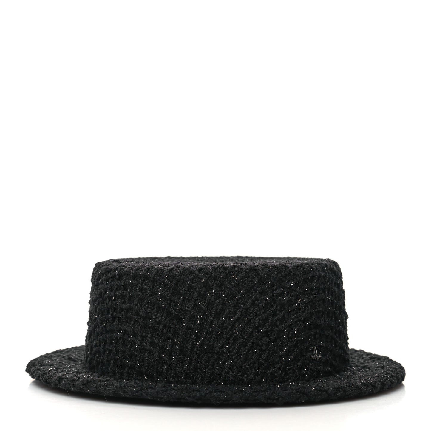Tweed Boater Hat M Black