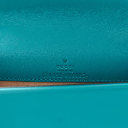 Gucci Velvet Super Mini Dionysus Shoulder Bag Pavone Cyan 6 of 7