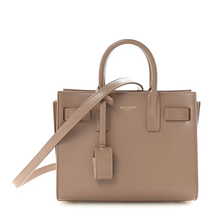 Saint Laurent Calfskin Nano Sac De Jour Dark Beige 1 of 9