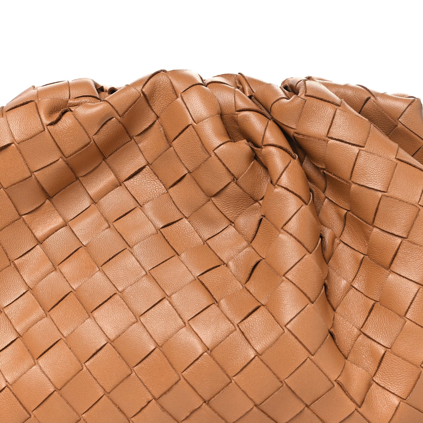 Nappa Maxi Intrecciato The Pouch Oversized Clutch  Caramel