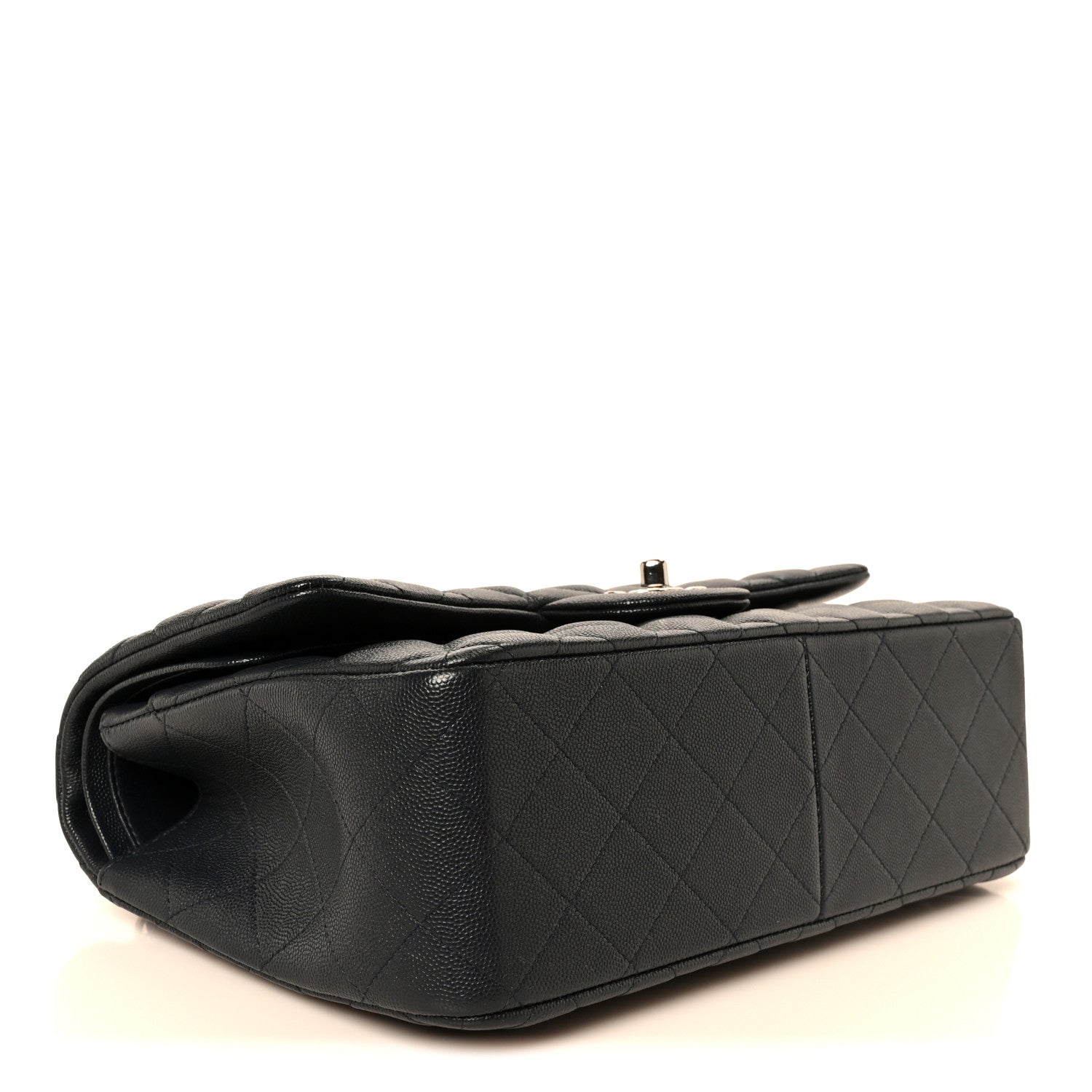 Chanel Caviar Quilted Jumbo Double Flap Navy Blue 4 of 11