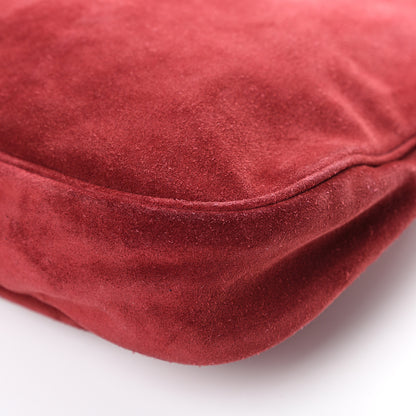 Prada Suede Hobo Cerise 9 of 14