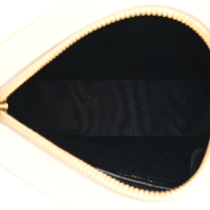 Saint Laurent Grain De Poudre Matelasse Chevron Quilted Round Vinyle Camera Bag Crema Soft 5 of 11