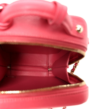 Chanel Caviar Quilted CC North South Filigree Vanity Case Pink 5 of 11