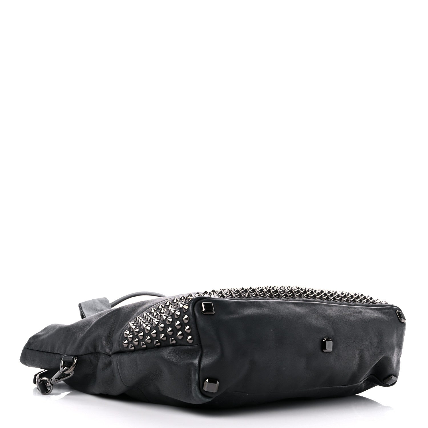 MCM Calfskin Studded Tote Black 4 of 15