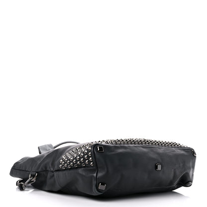 MCM Calfskin Studded Tote Black 4 of 15