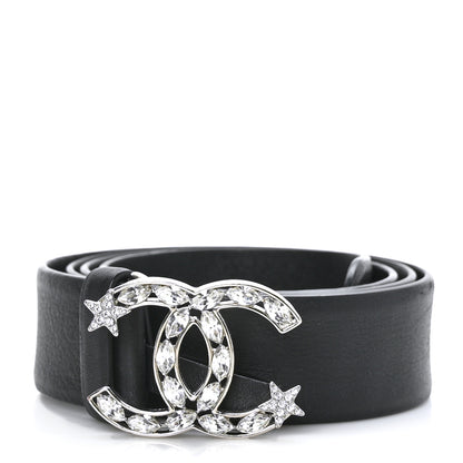 Chanel Calfskin Crystal CC Starfall Belt 85 34 Black 1 of 7