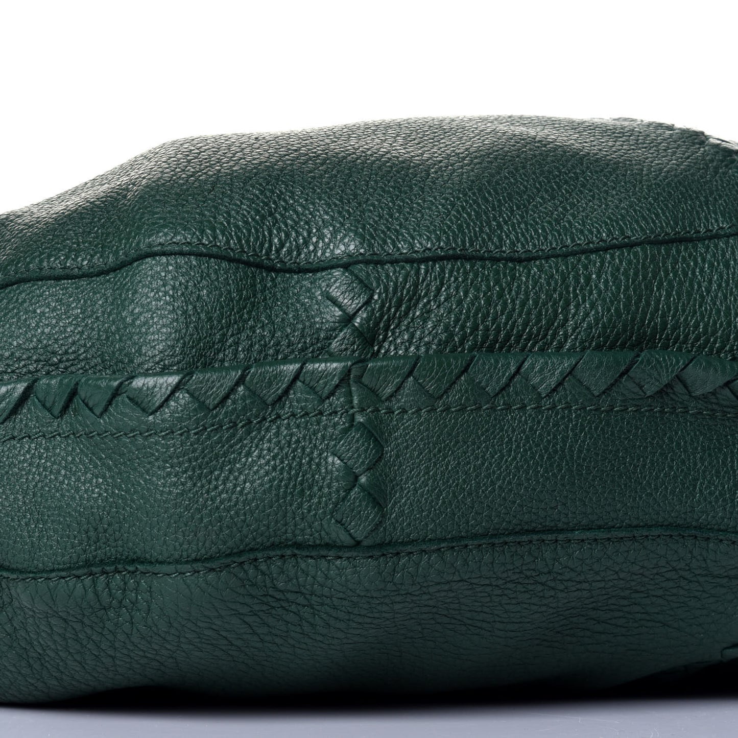 Washed Cervo Deerskin Large Hobo Green