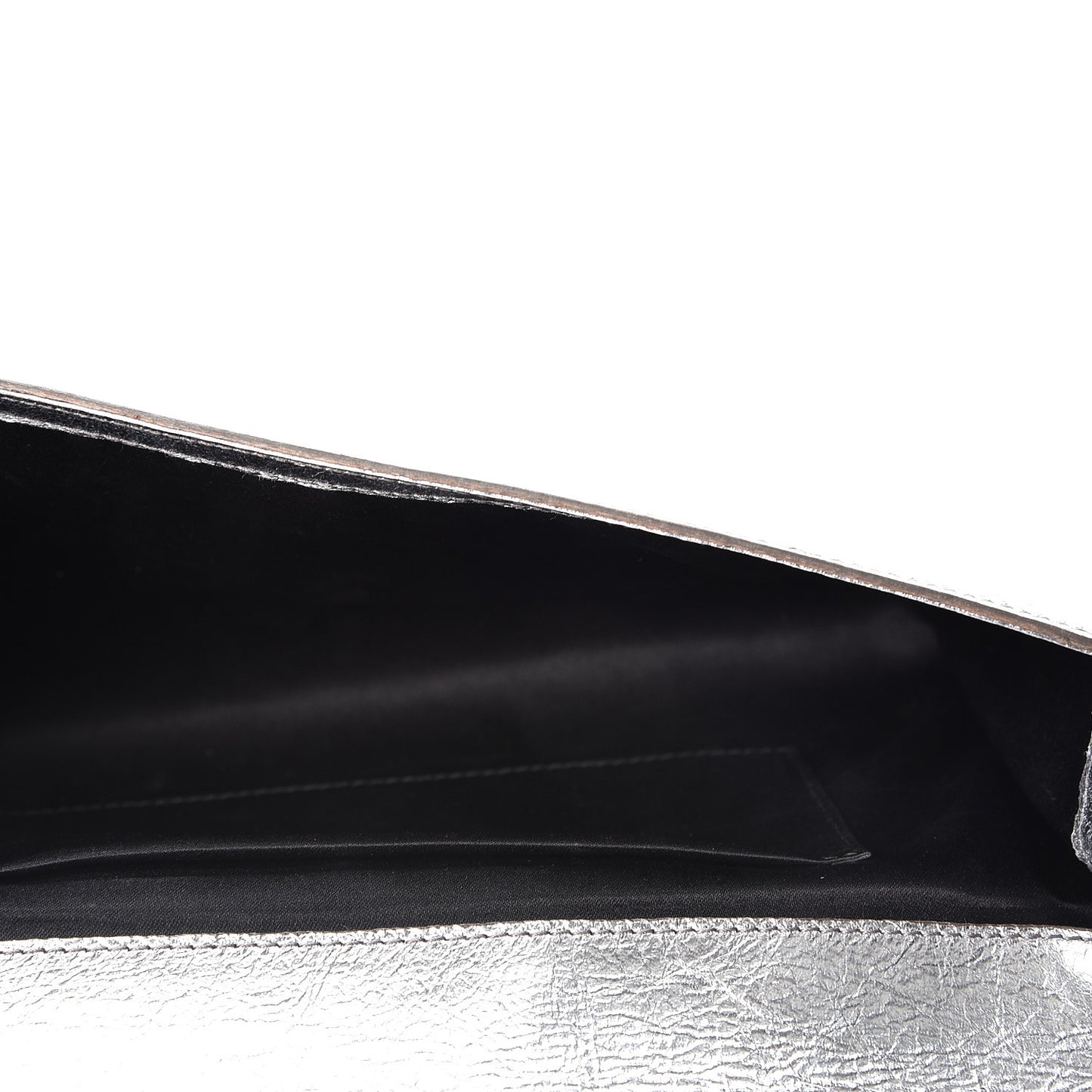 Metallic Calfskin Monogram Large Belle De Jour Clutch Silver