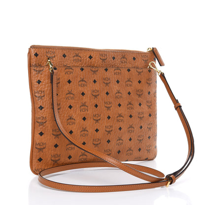 MCM Visetos Medium Crossbody Pouch Cognac 3 of 9