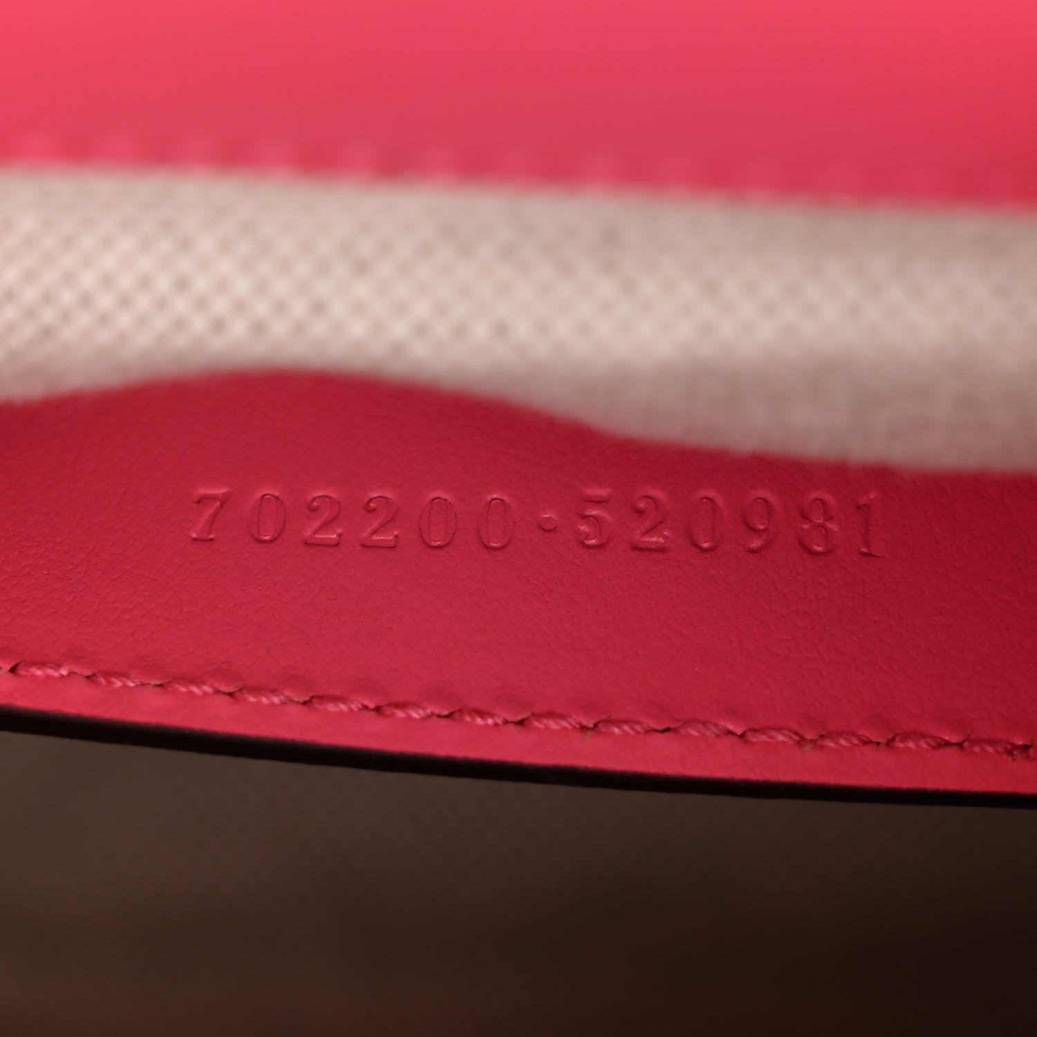Gucci Calfskin GG Matelasse Small Slim Chain Shoulder Bag Rhodamine Pink Natural 10 of 12