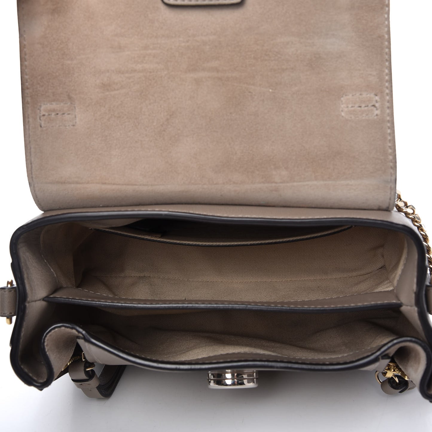 Calfskin Mini Faye Day Shoulder Bag Motty Grey