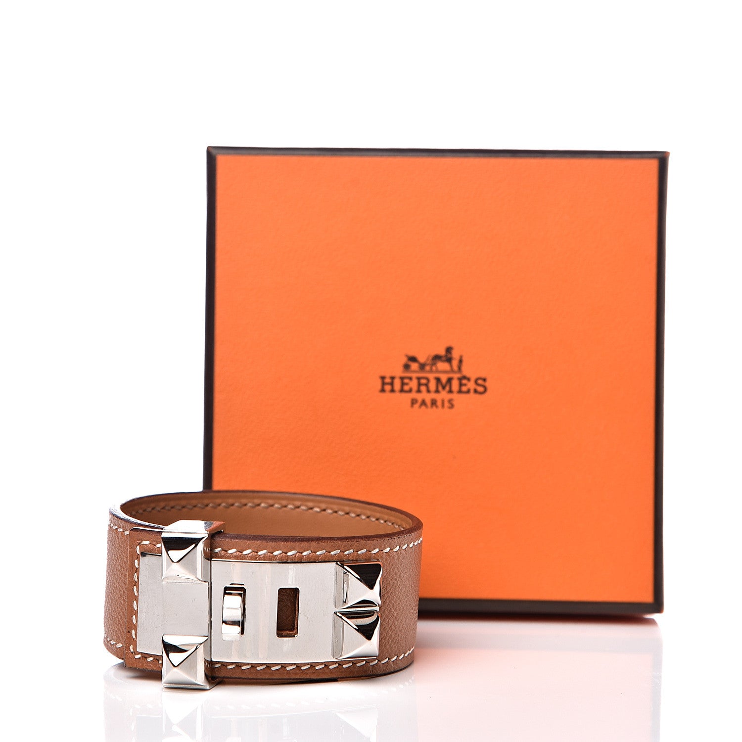 Hermes Epsom Collier de Chien CDC 24 Bracelet T1 Gold 5 of 5