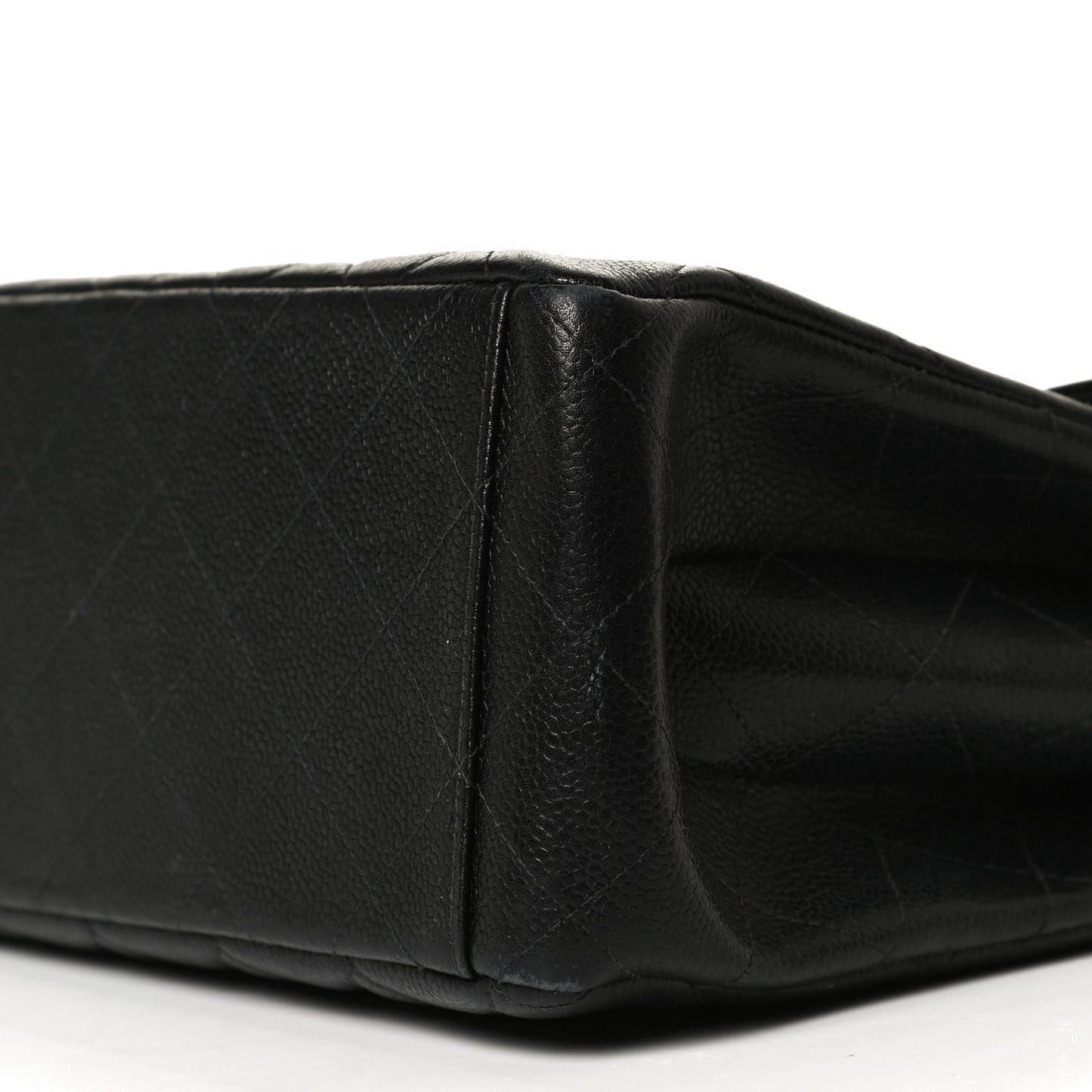 Caviar Quilted Medium Kelly Flap Black